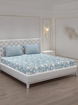 120 GSM  Polyester Double Bed Bedsheet with 2 Pillow Covers