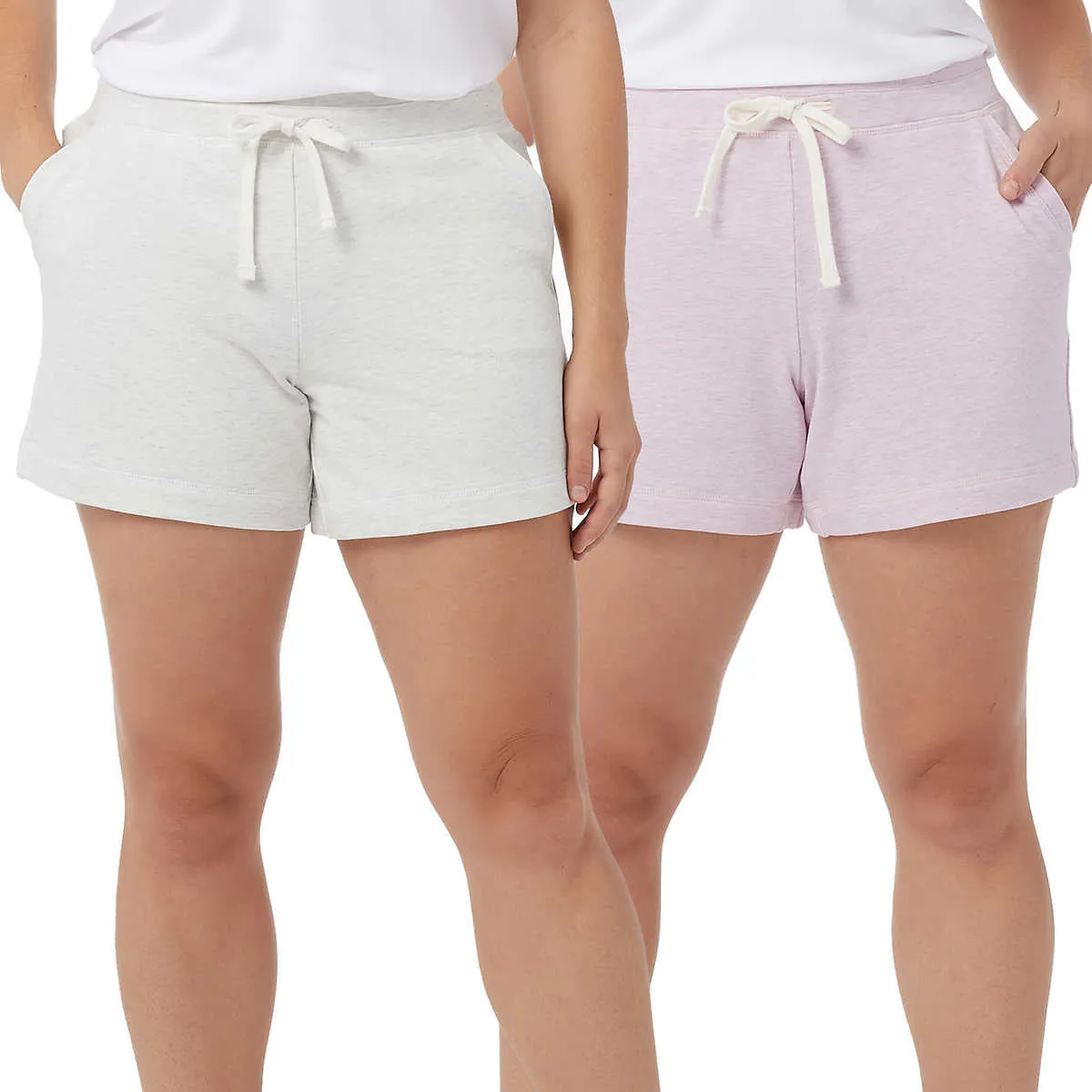 32 Degrees Women's 2-pack Ultra-soft Cotton Blend Jersey Casual Active Shorts