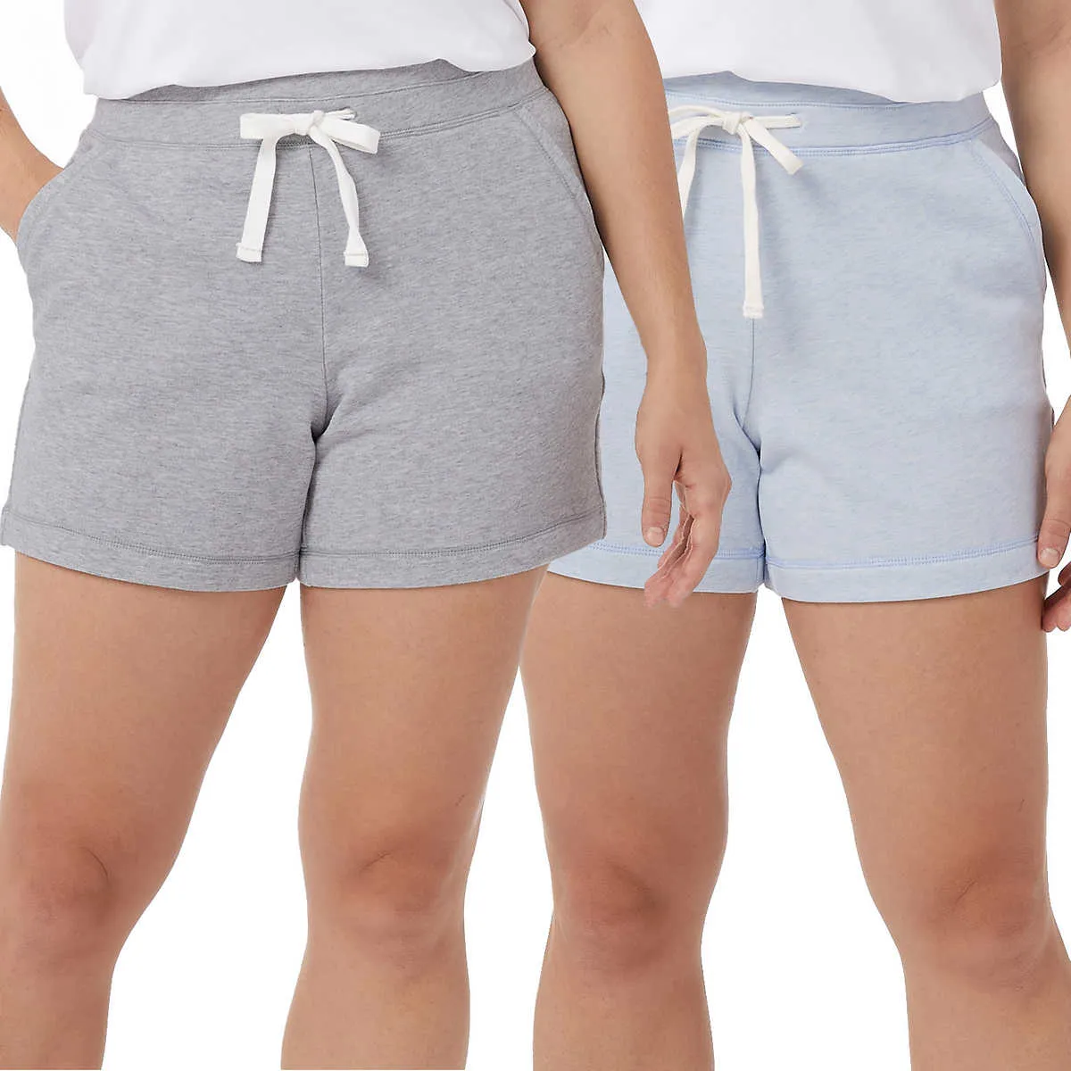 32 Degrees Women's 2-pack Ultra-soft Cotton Blend Jersey Casual Active Shorts