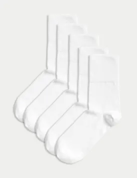 5pk Cotton Rich Ankle High Socks