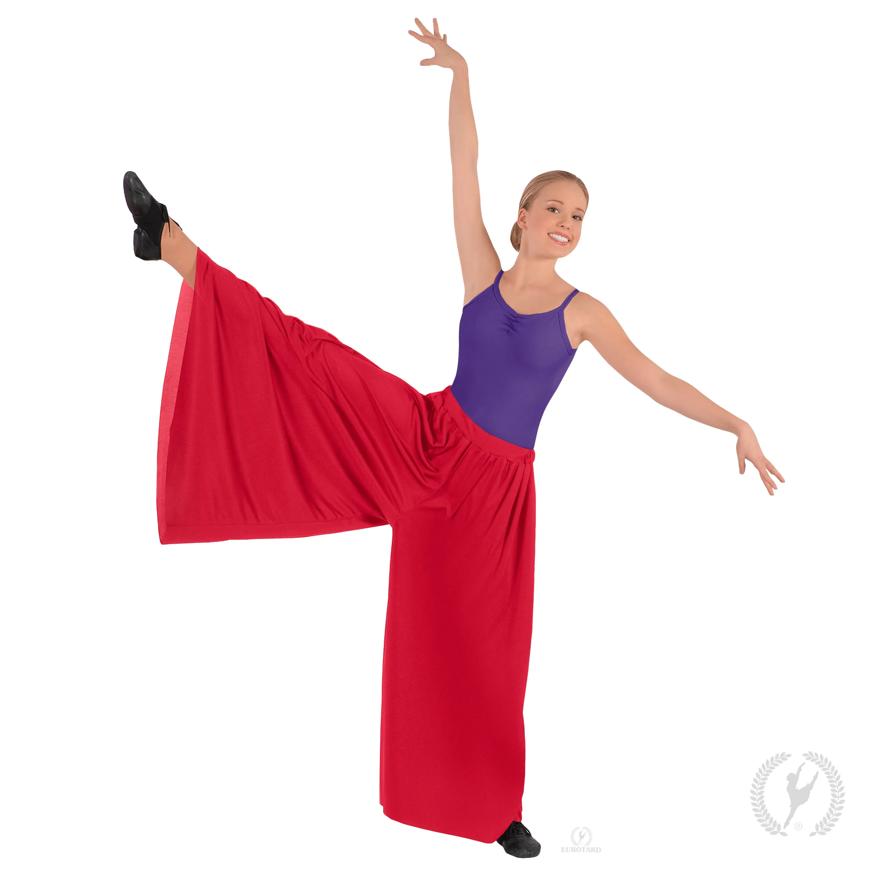 Adult Palazzo Pants 13696 - White, Purple, Black (Plus Sizes)