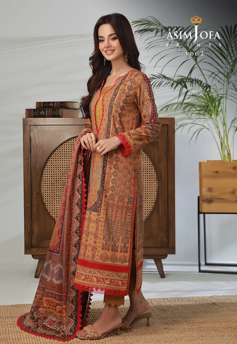 AJBP-34 PRINTED LAWN 3 PCS