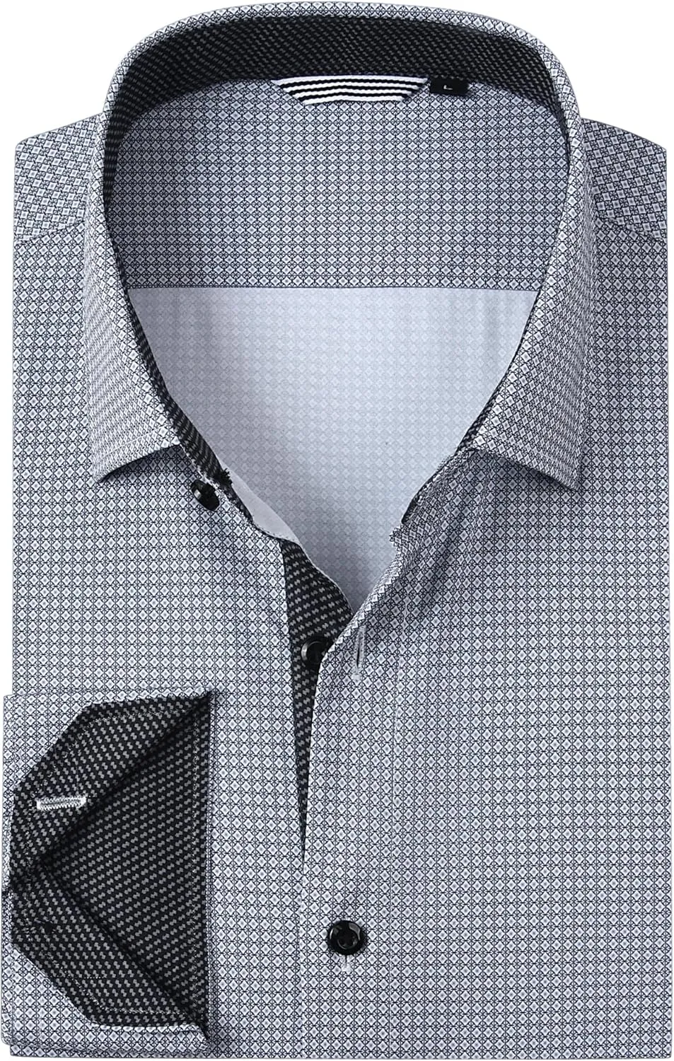 Alex Vando Mens Printed Dress Shirts Long Sleeve Regular Fit Button Down Shirt