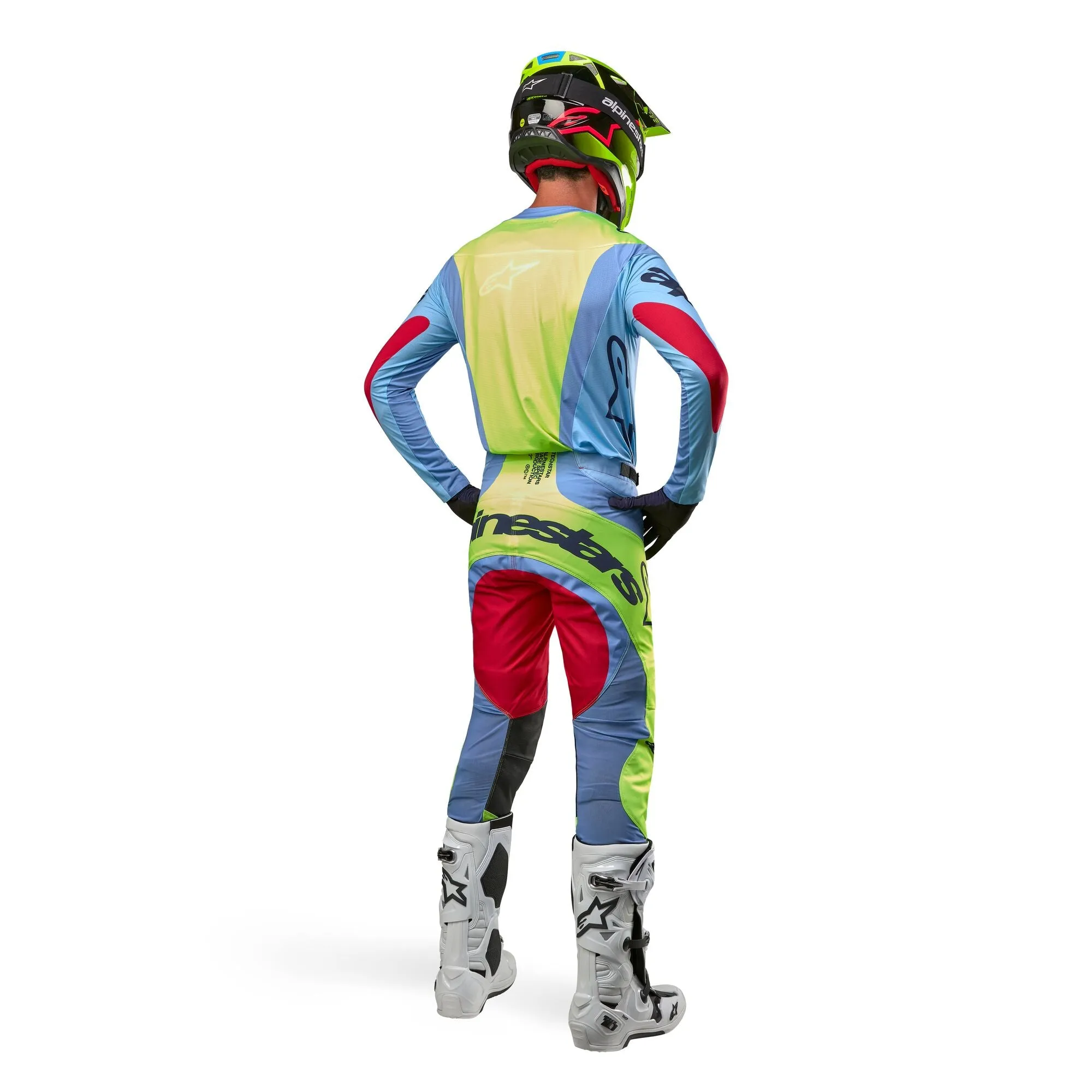 Alpinestars Techstar Ocuri Light Blue Yellow Fluo Red Berry Combo