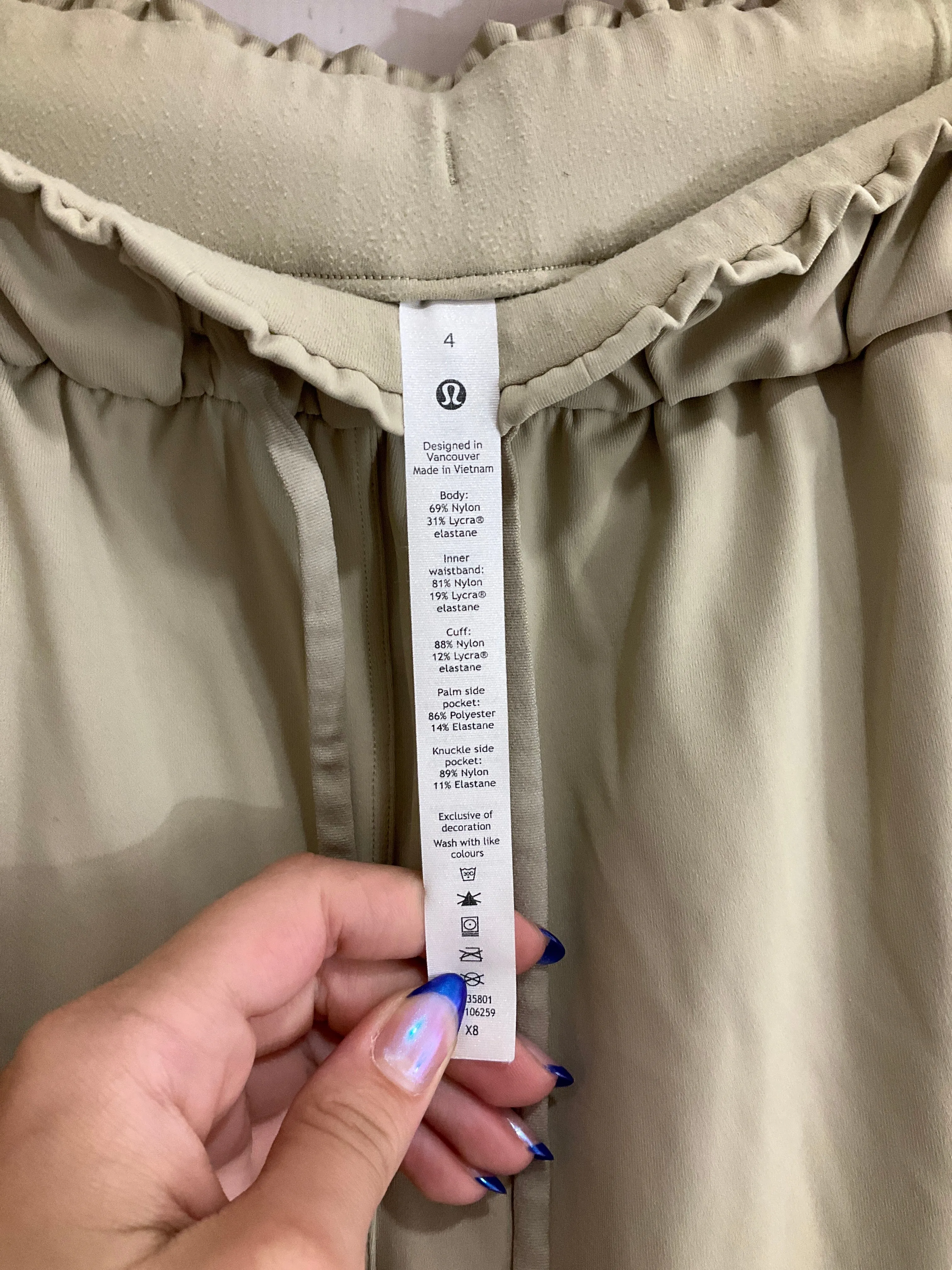 Athletic Pants By Lululemon In Tan, Size: 4