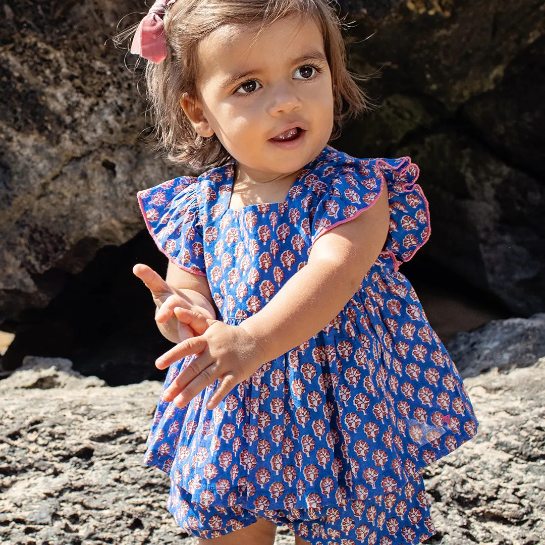 Baby Girl Elsie 2-Piece Set - Blue Lisbon Ditsy