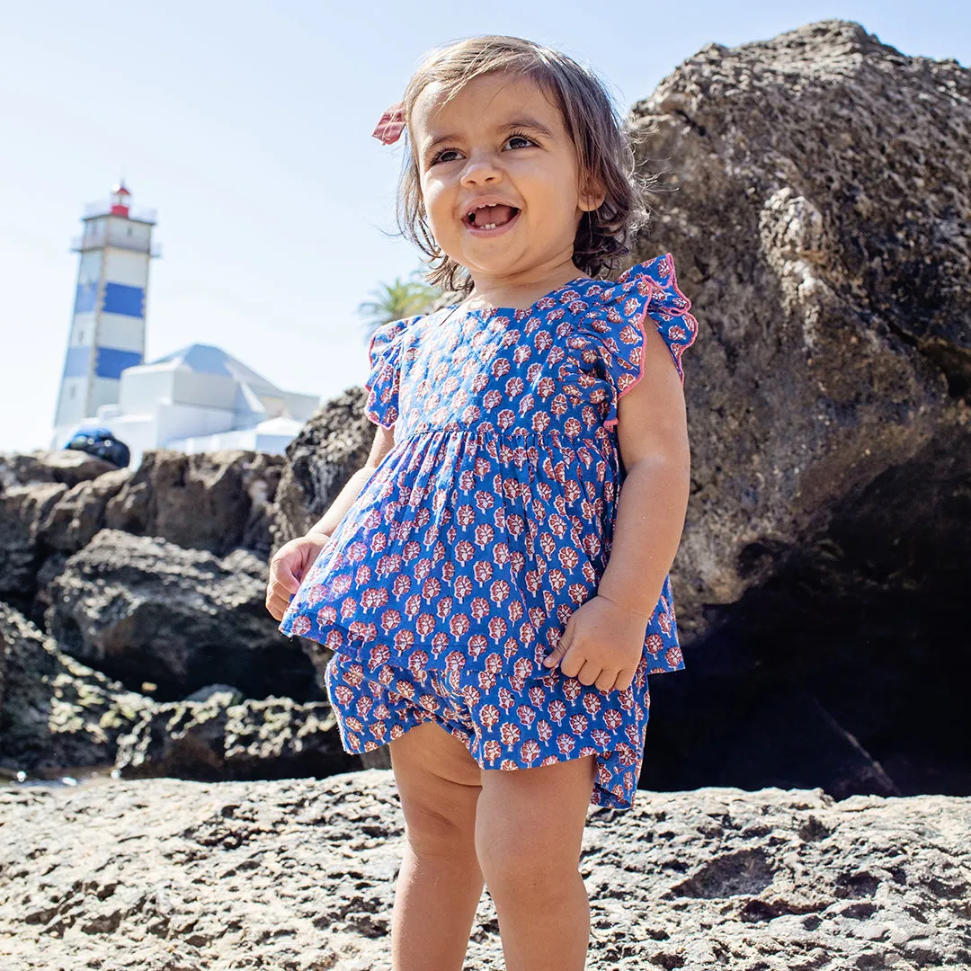 Baby Girl Elsie 2-Piece Set - Blue Lisbon Ditsy