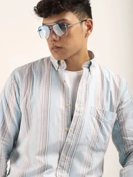 Bailey Stripe Cloular Sky Full Sleeve Shirt