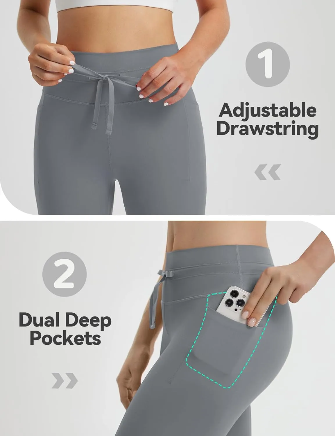 baleaf Women 8" Biker Shorts with Pockets, High Waisted Workout Short Tummy Control Yoga Gym Spandex Running Volleyball