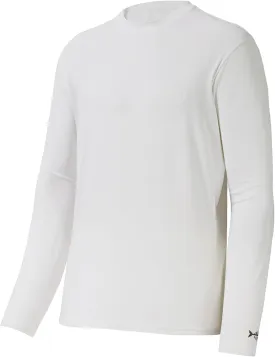 BASSDASH Men's Ultra Soft Cotton Blend UPF 50  Long Sleeve Fishing Shirt UV Sun Protection Casual Performance Tee