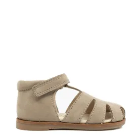 Beberlis Taupe Nubuck Closed Toe Baby Sandal