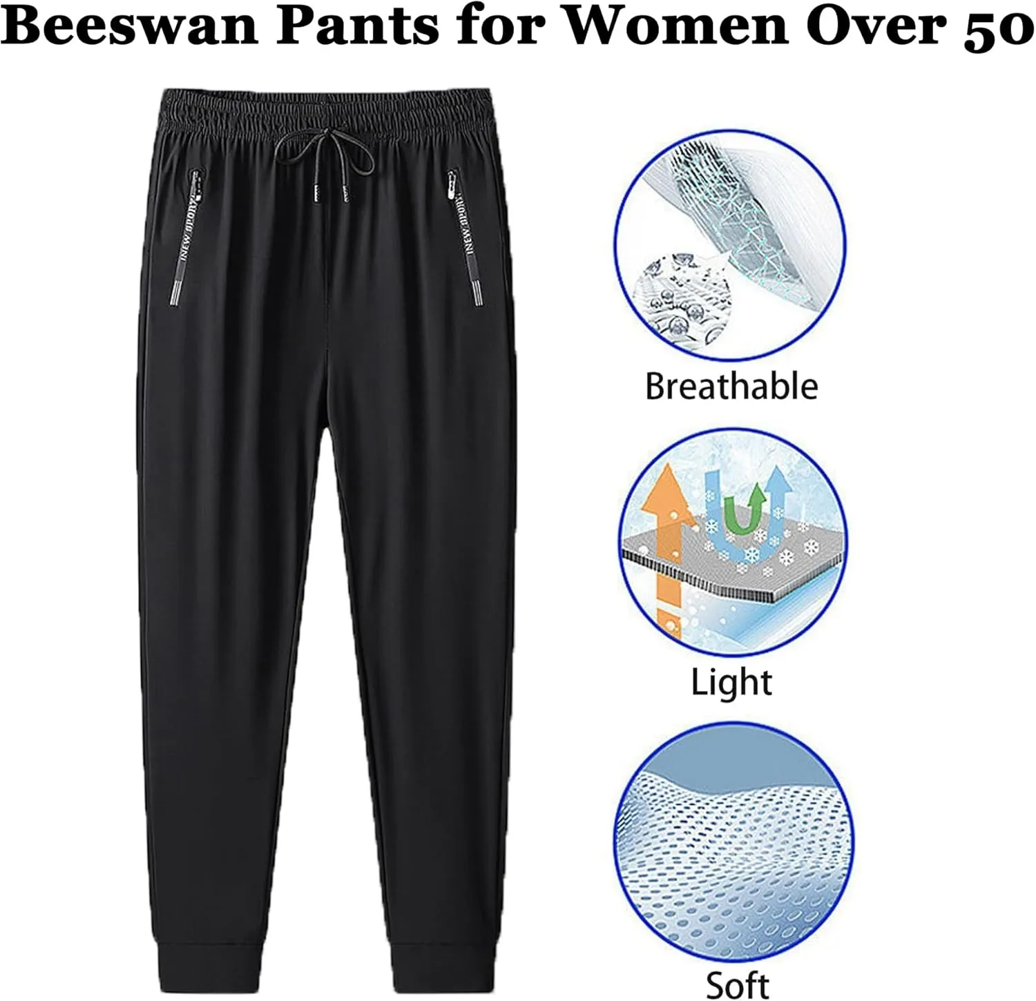 Beeswan Stretch Active - Women's Ultra Stretch Breathable Casual Pants Over 50