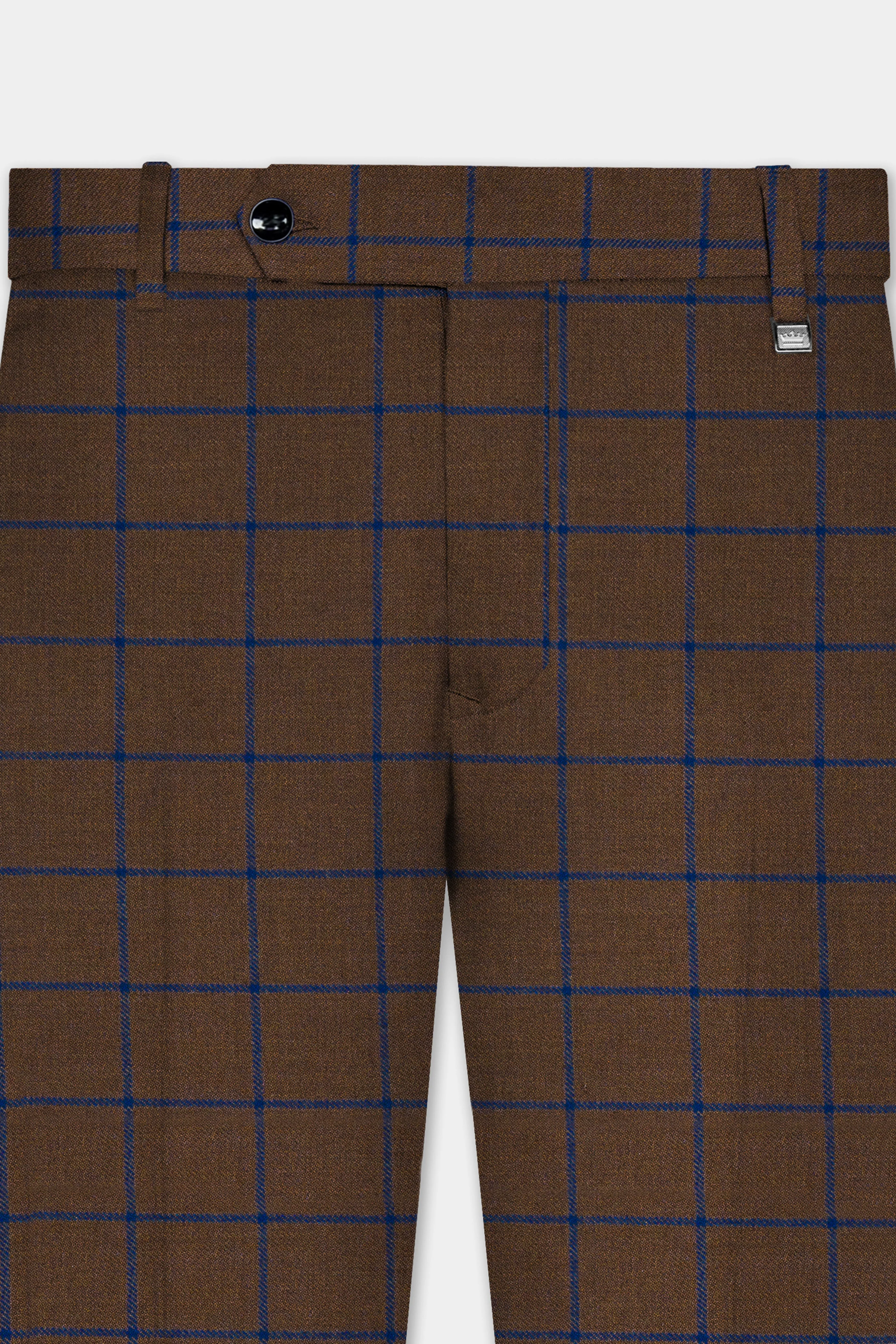Bistre Brown with Catalina Blue Windowpane Tweed Suit