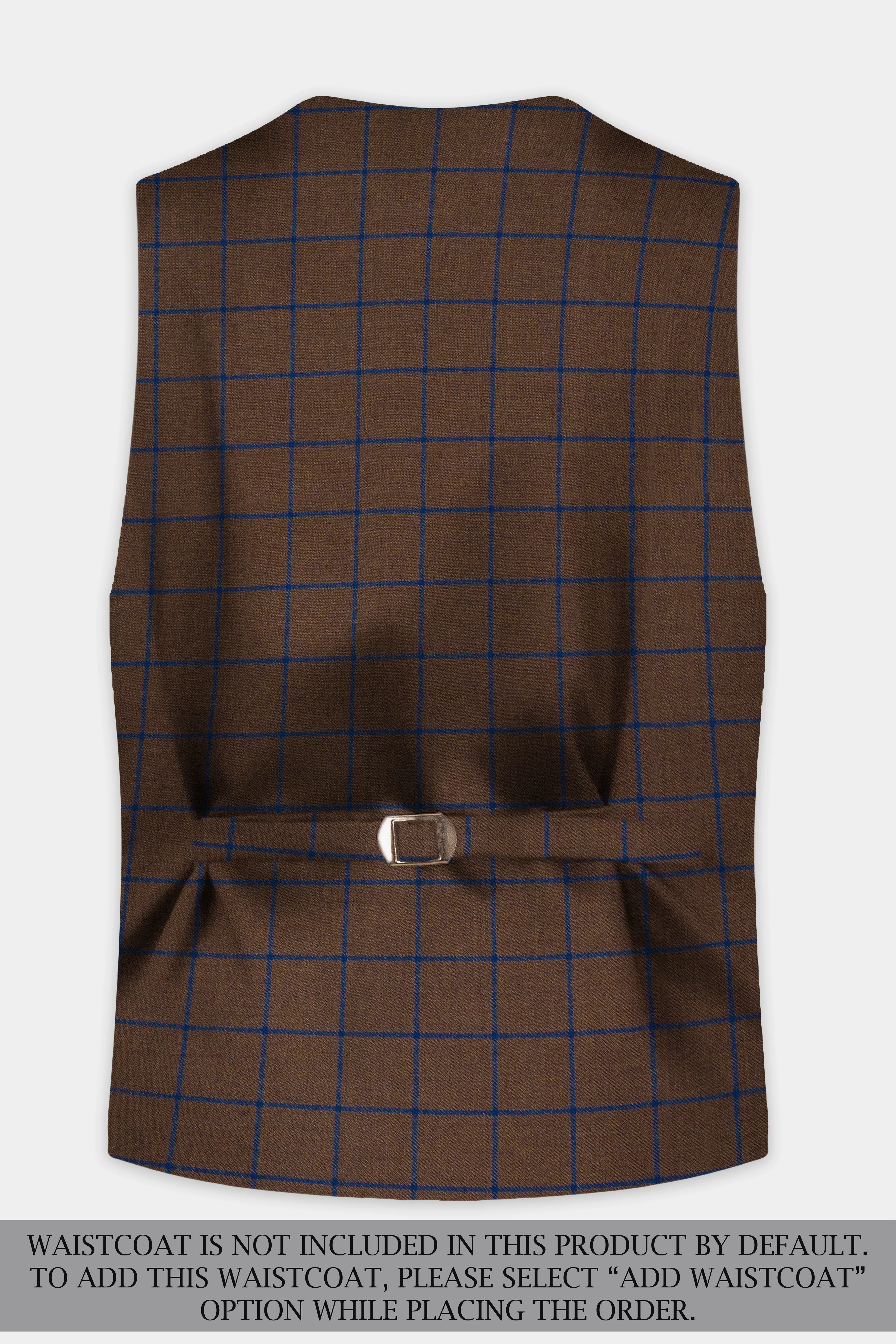 Bistre Brown with Catalina Blue Windowpane Tweed Suit
