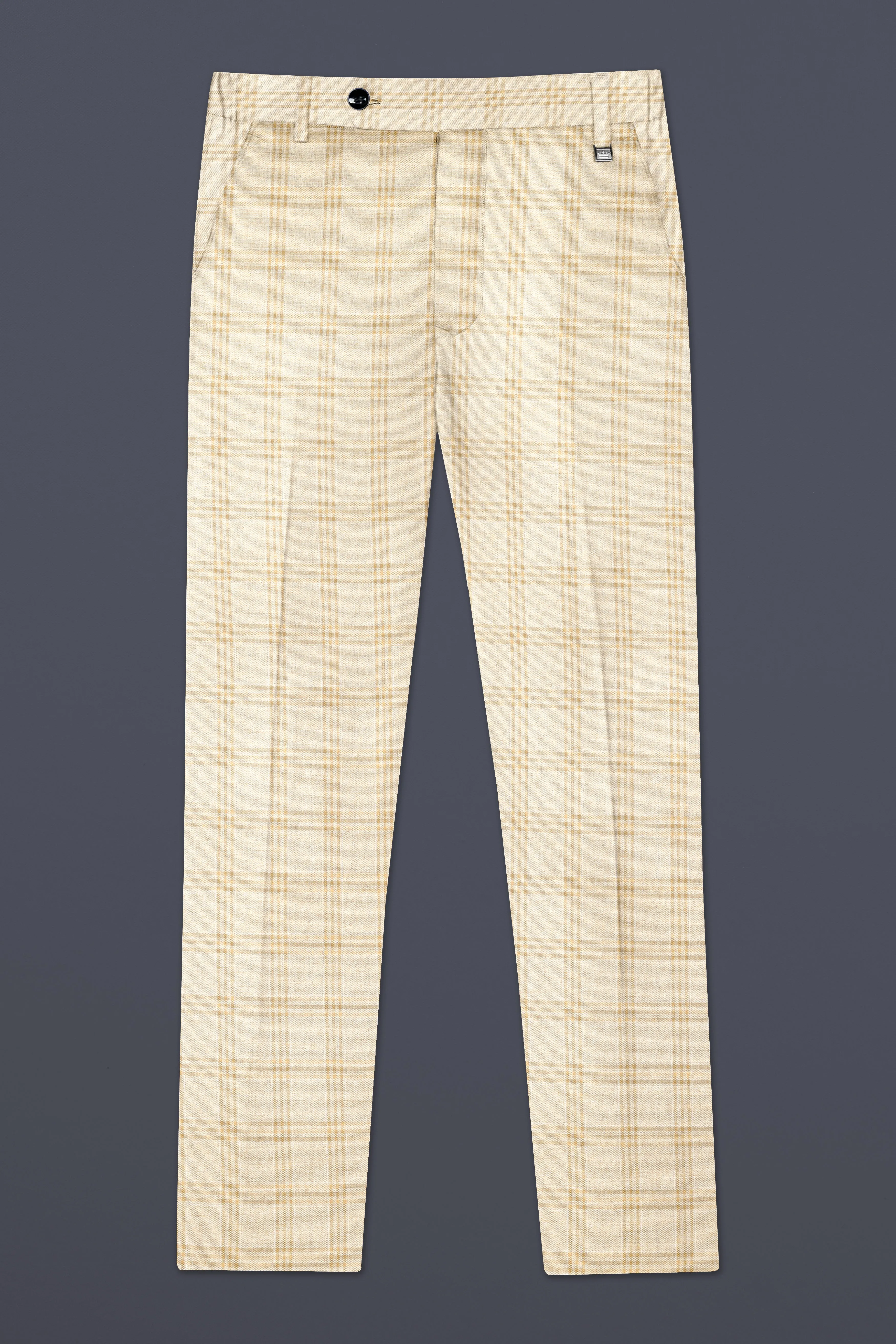 Bizarre Cream Windowpane Pant