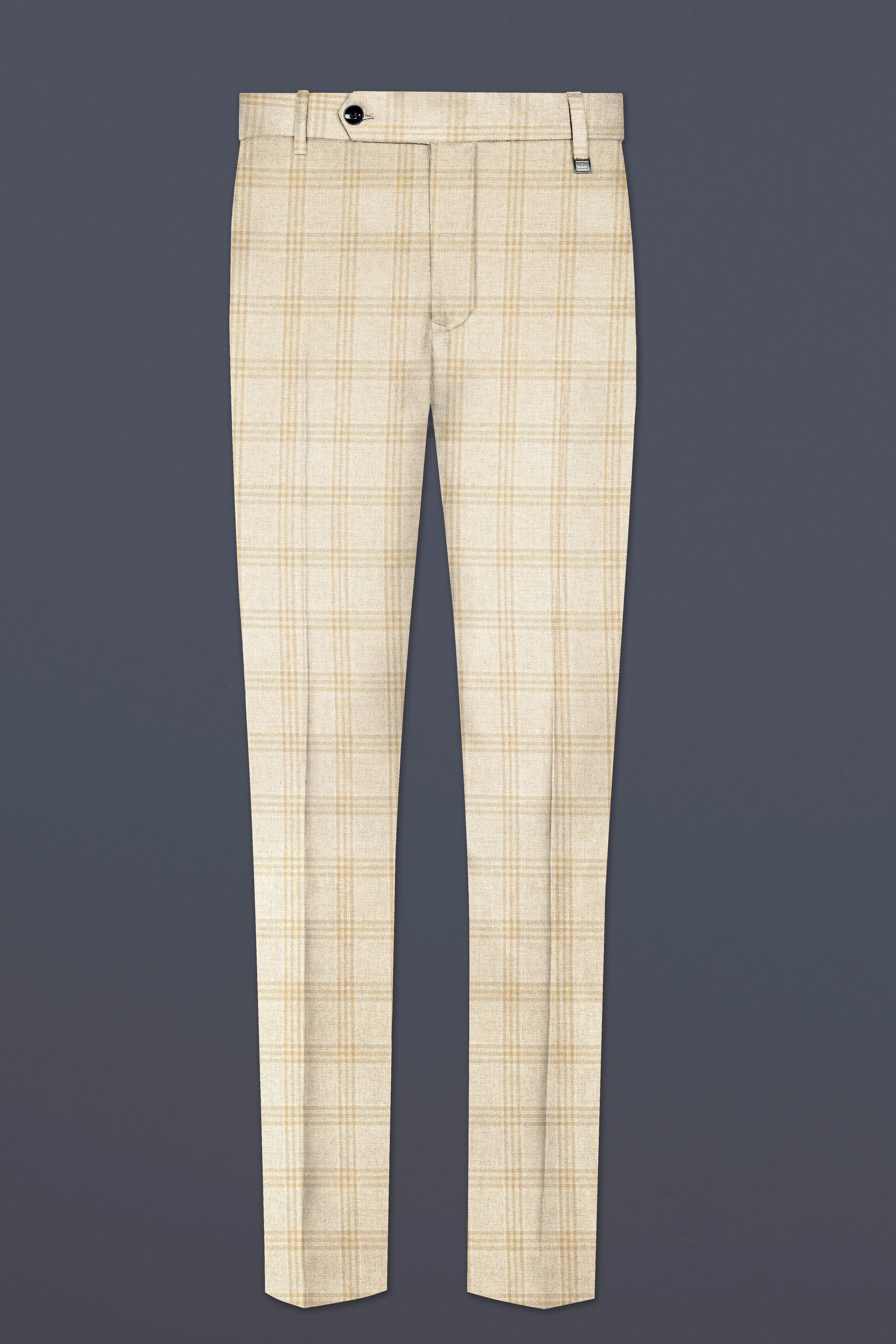 Bizarre Cream Windowpane Pant