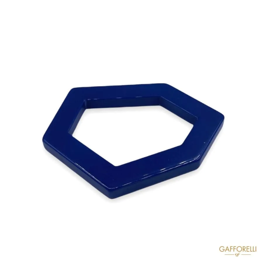 Blue Polyester Geometric Ring D221 - Gafforelli Srl