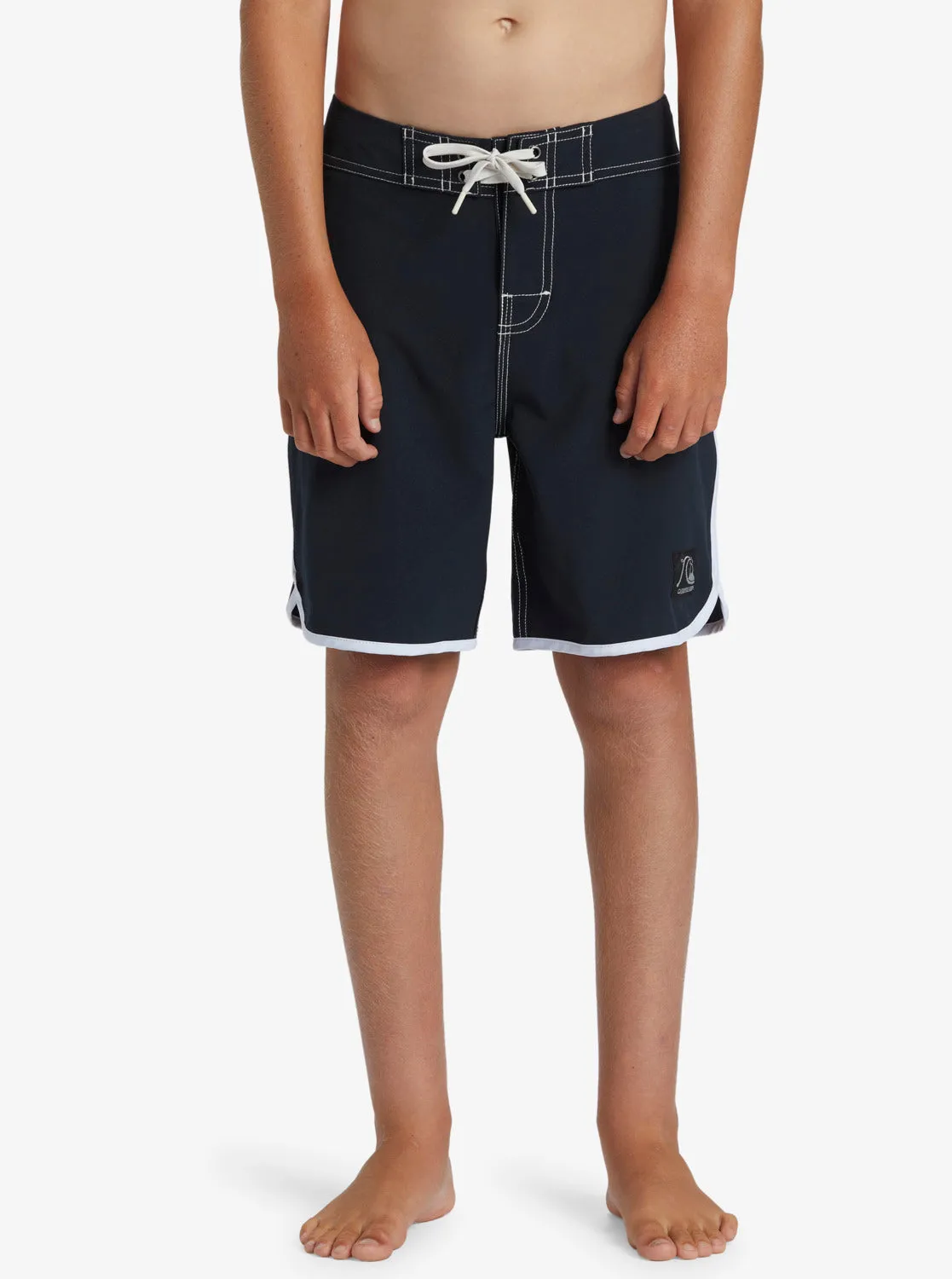 Boys 8-16 Original Scallop 17" Boardshorts - Black