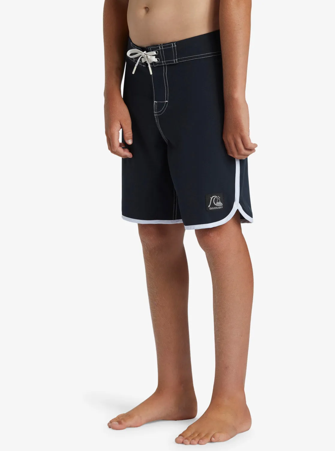 Boys 8-16 Original Scallop 17" Boardshorts - Black