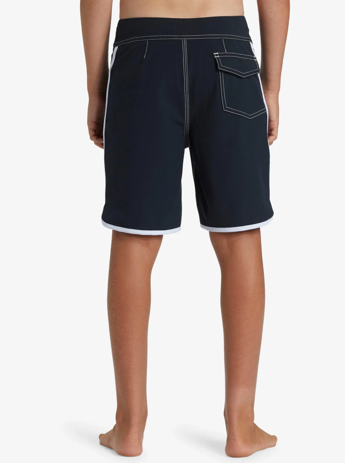 Boys 8-16 Original Scallop 17" Boardshorts - Black