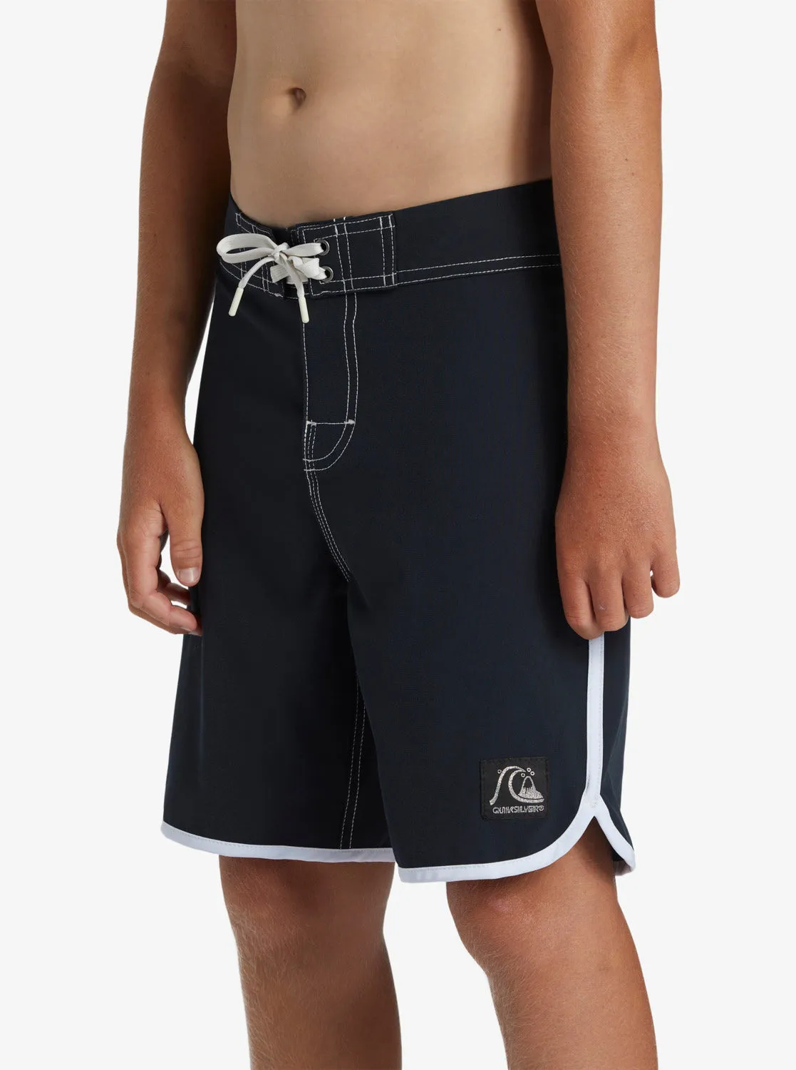 Boys 8-16 Original Scallop 17" Boardshorts - Black