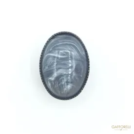 Brass Oval Cabochon Buttons - 6321 Gafforelli Srl