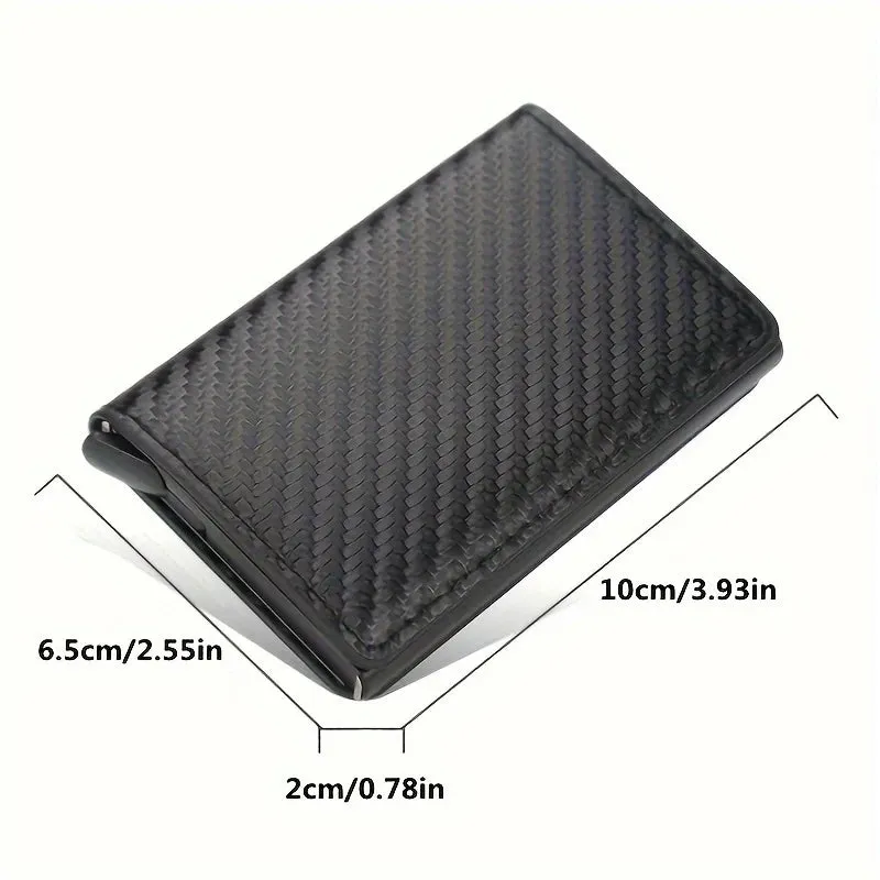 Carteira Masculina Slim Anti Furto de Fibra de Carbono