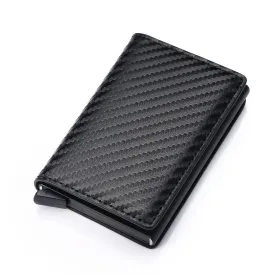 Carteira Masculina Slim Anti Furto de Fibra de Carbono