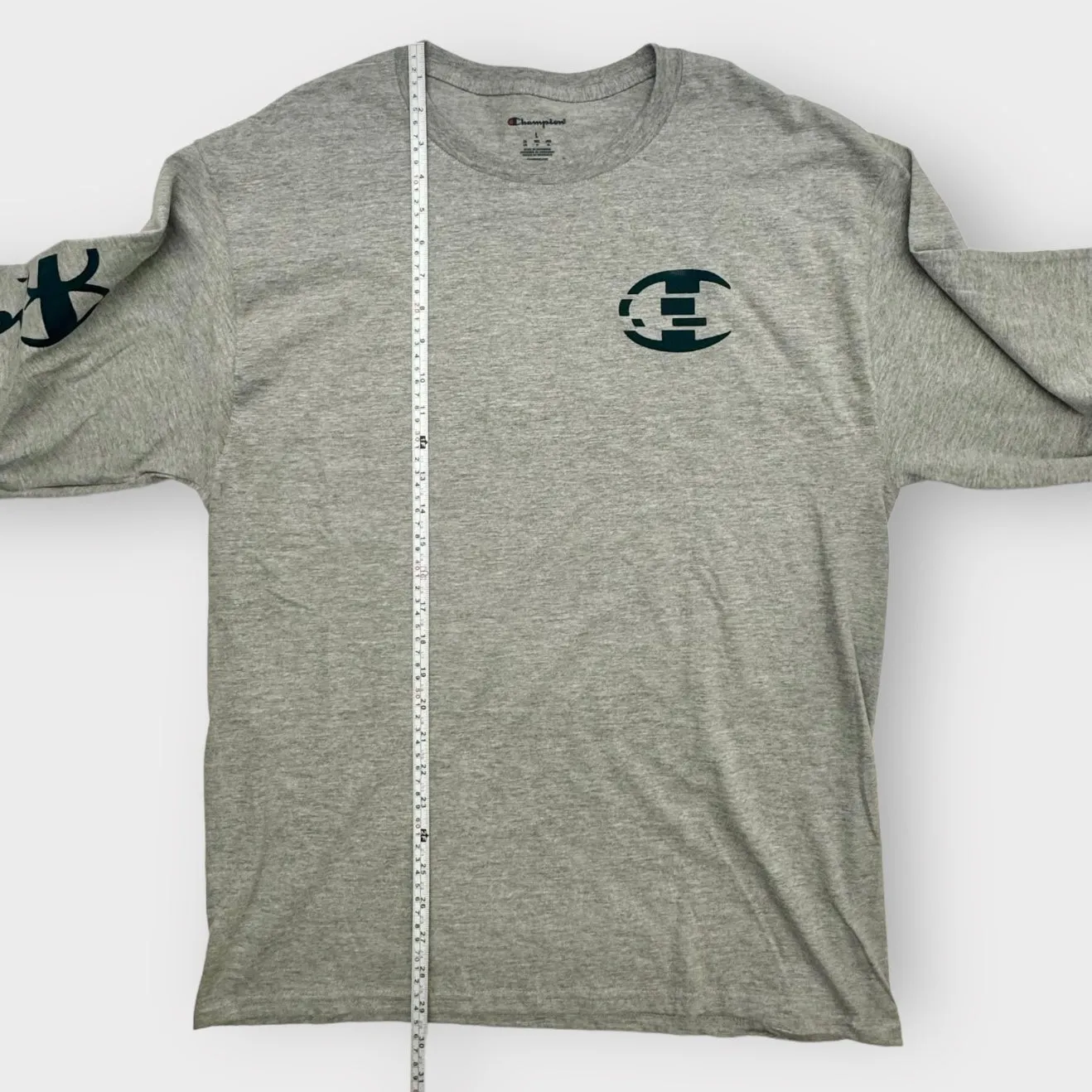 Champion Classic L/s Jersey T-Shirt | L | Light Gray Heathered | NWT
