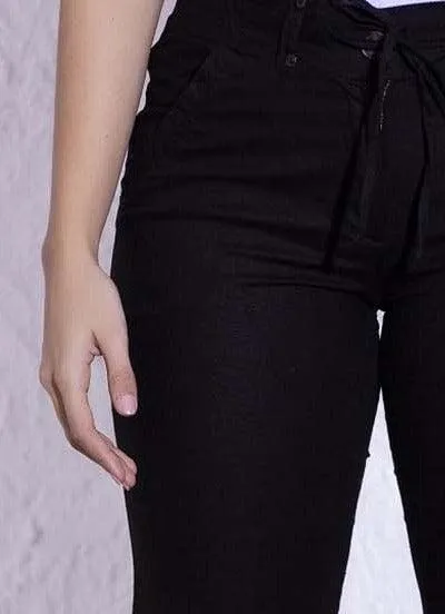 Charcoal Black Linen Pant