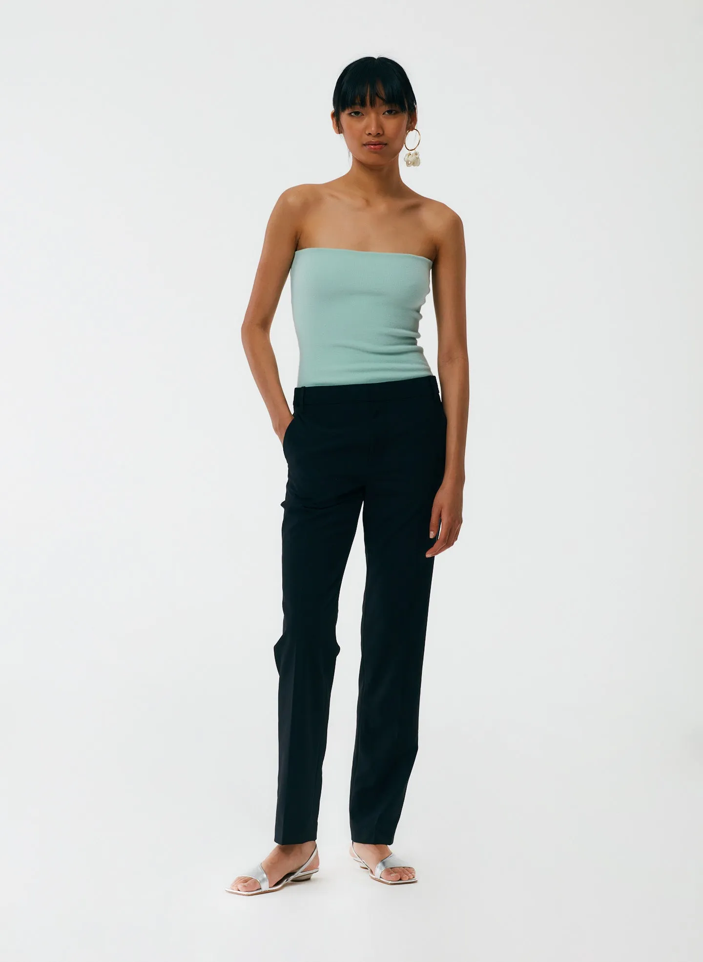 Compact Stretch Cashmere Tube Top