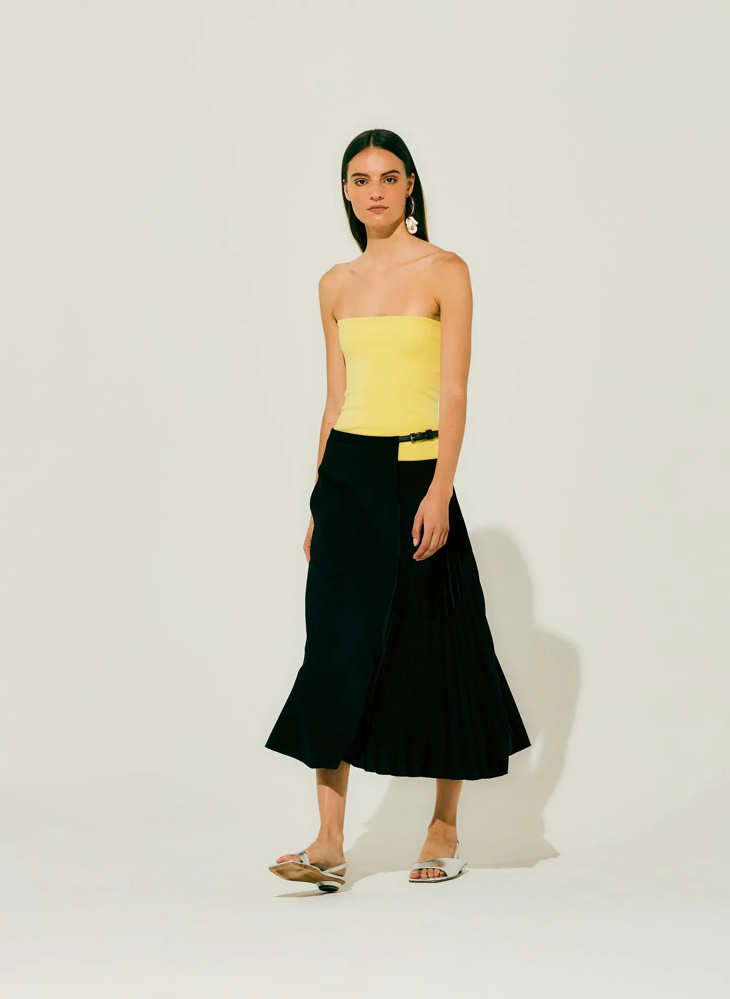 Compact Stretch Cashmere Tube Top