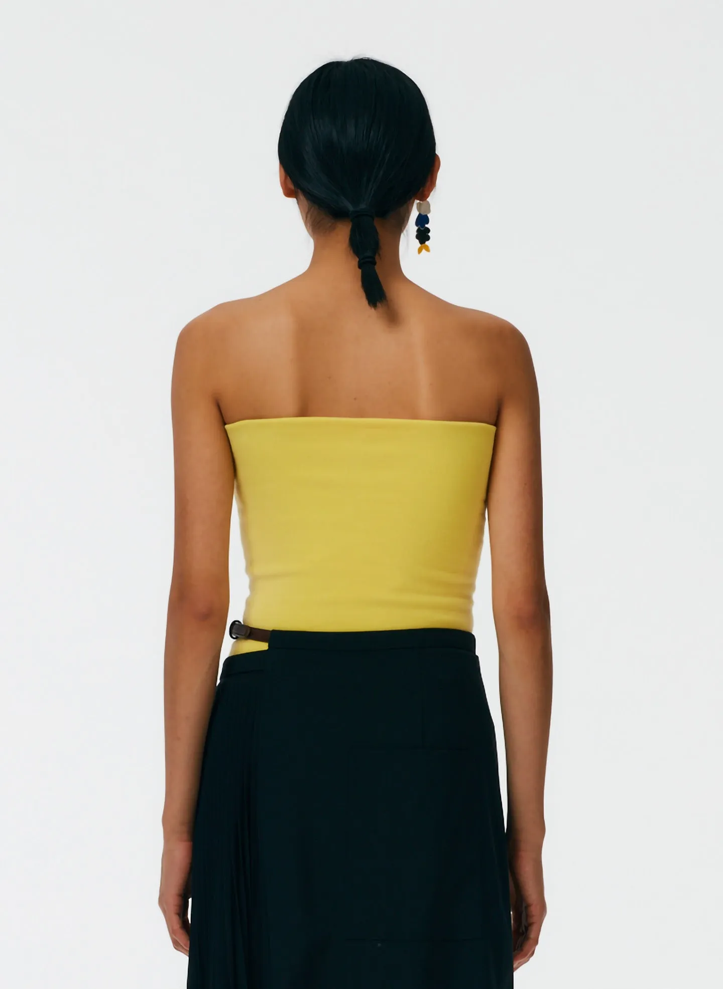Compact Stretch Cashmere Tube Top