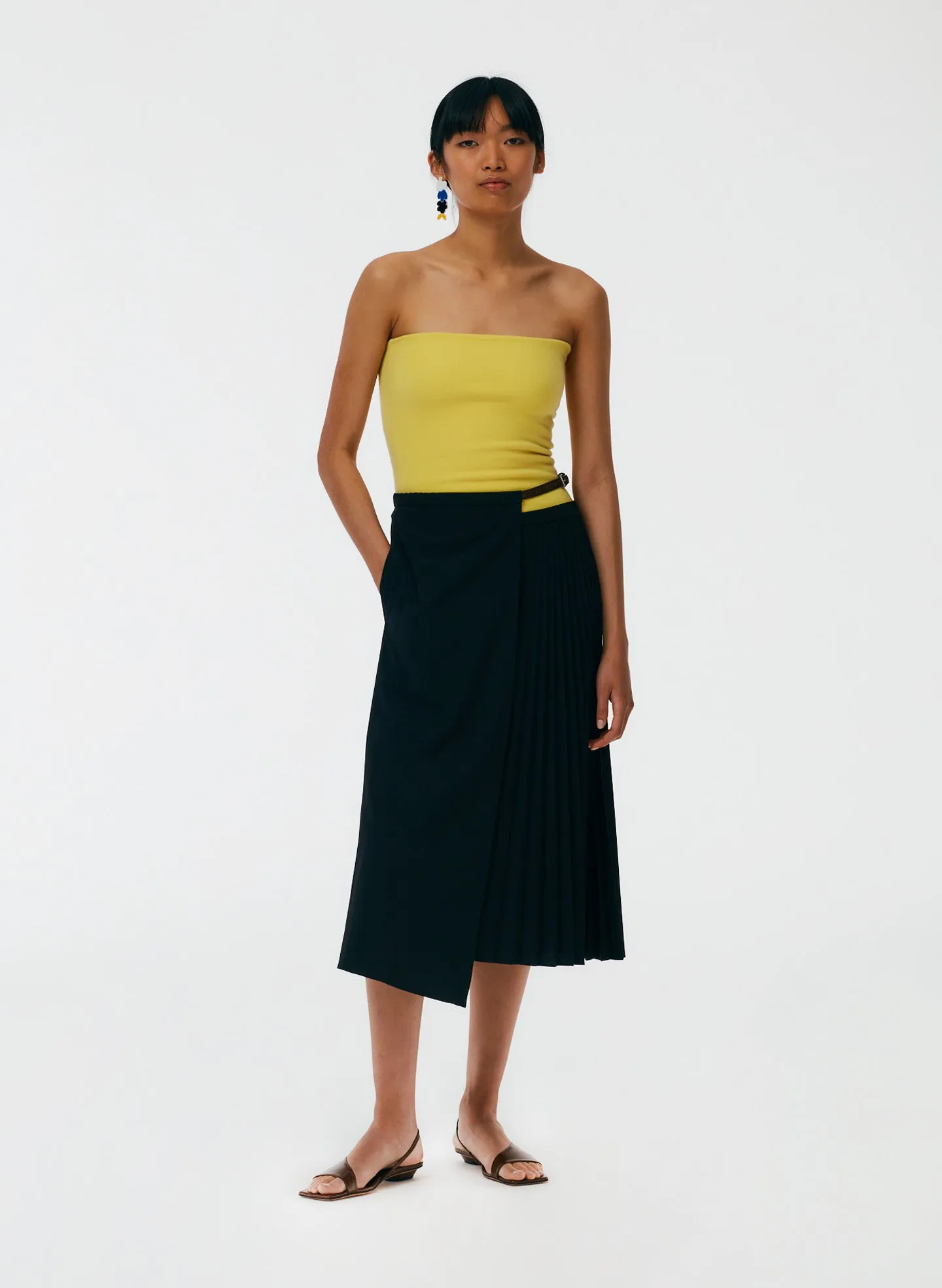 Compact Stretch Cashmere Tube Top