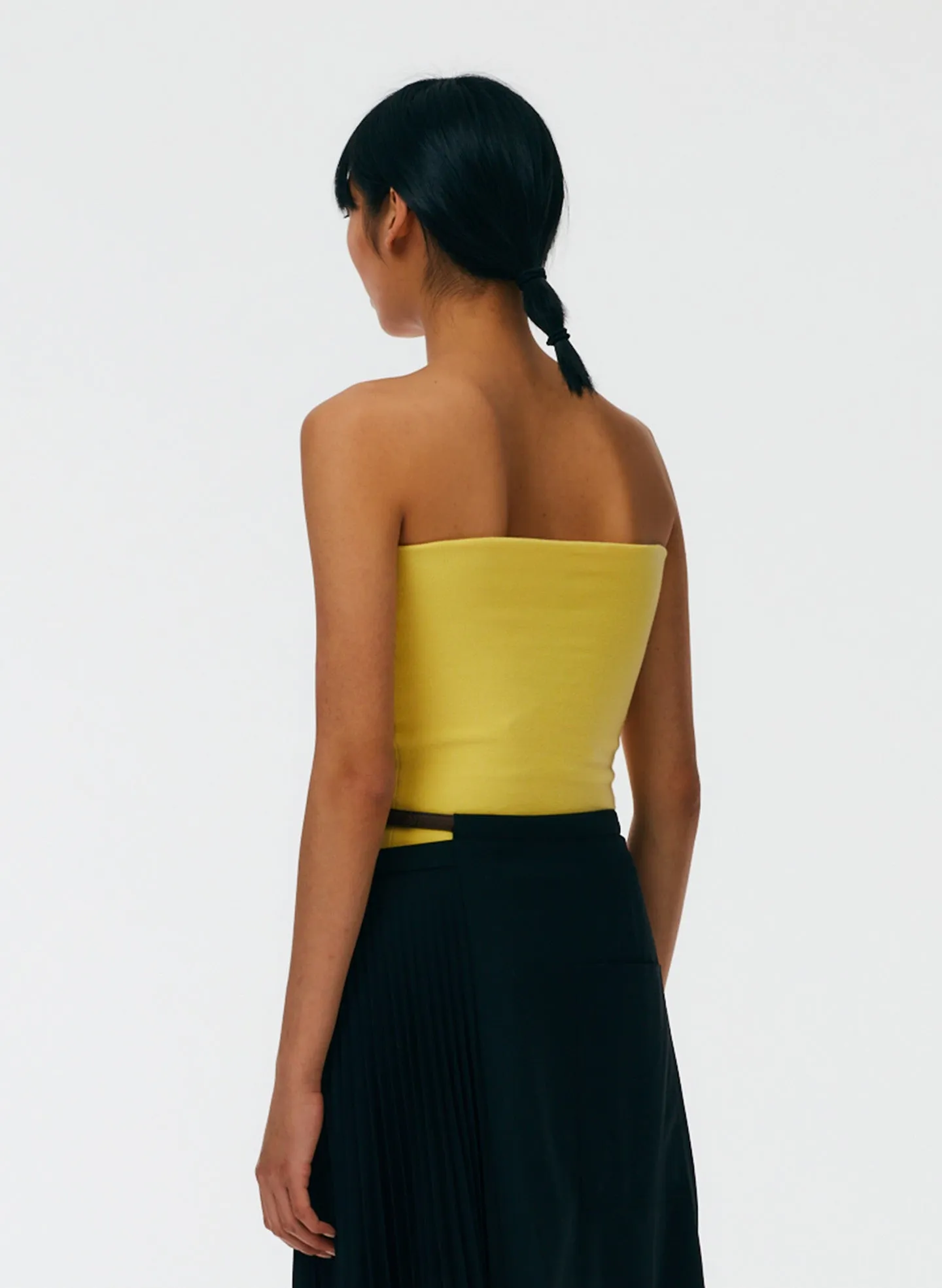 Compact Stretch Cashmere Tube Top
