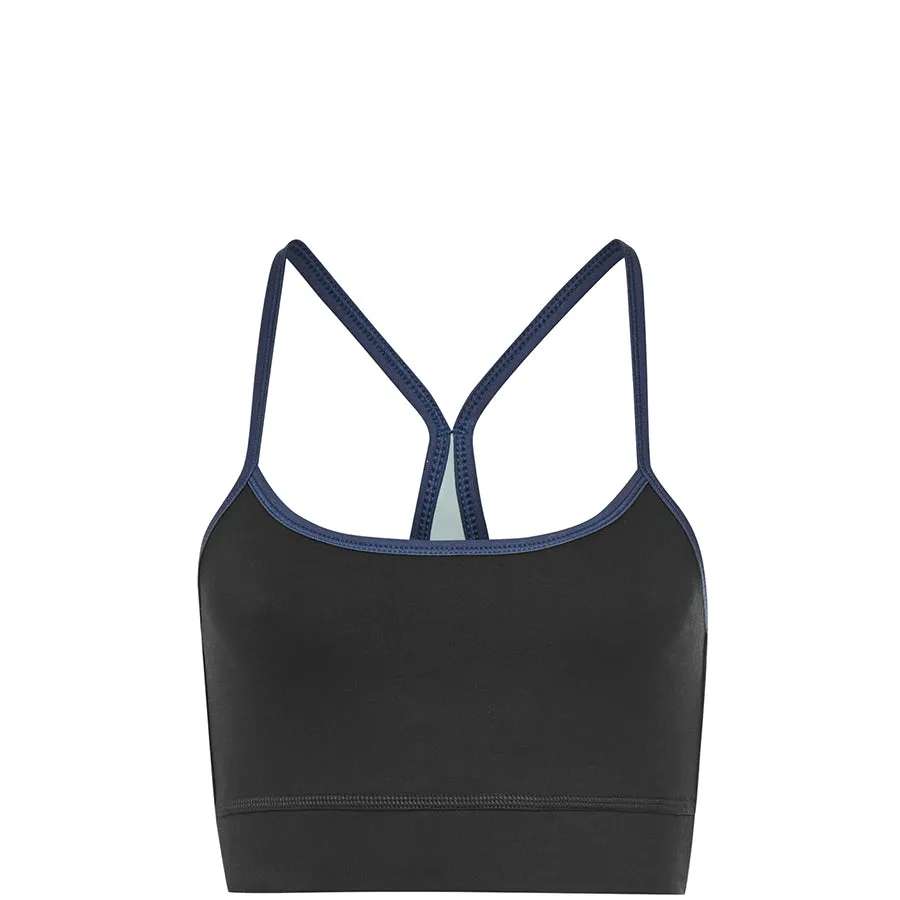 CROPPED YOGA TANK TOP IN BLACK/GREEN