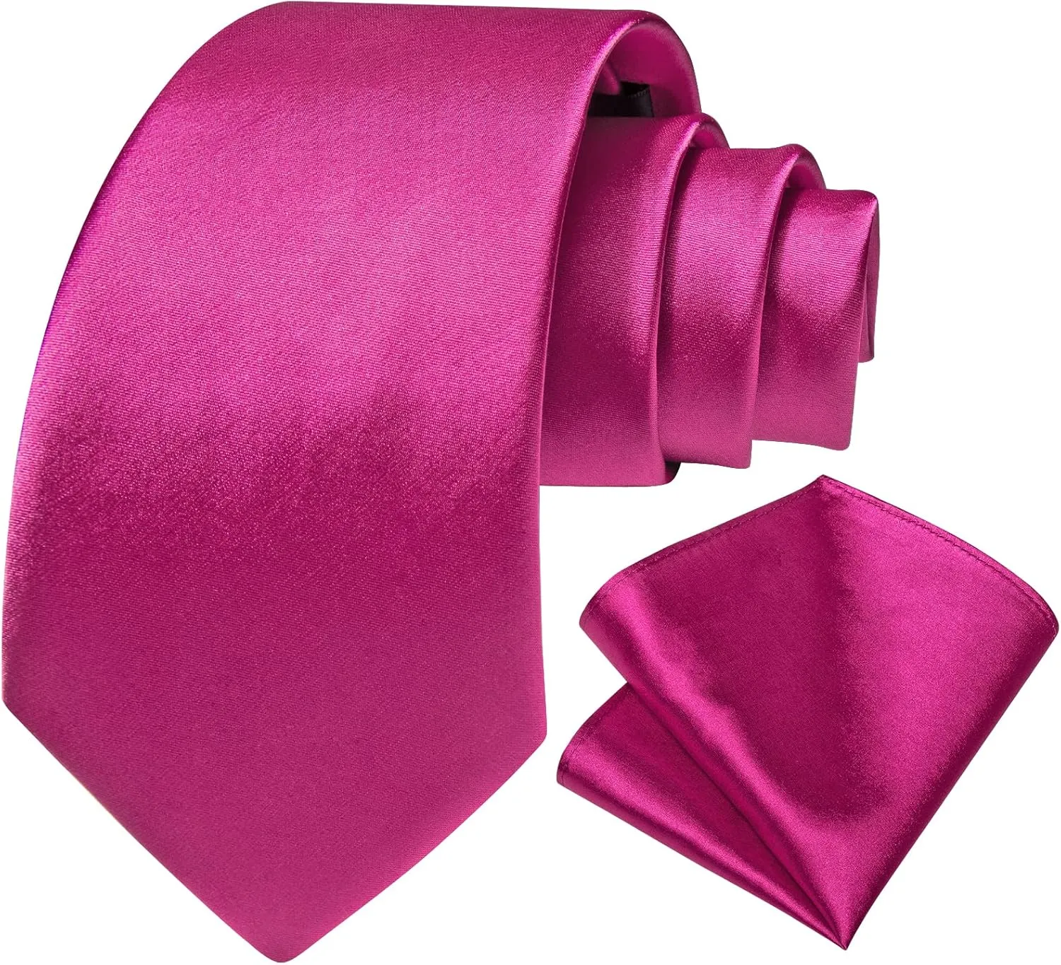 DiBanGu Satin Shirt and Tie Sets for Men Dress Shirts Long Sleeve Inner Contrast Men's Casual Button-Down Shirts S-3XL