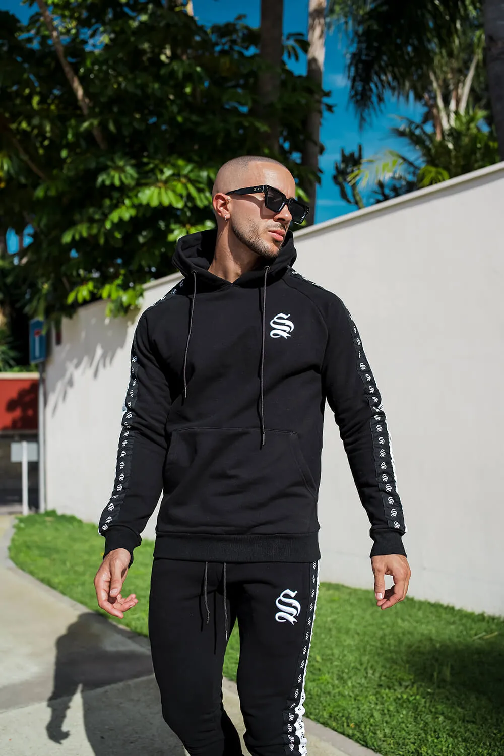 Double Tape Hoodie - Black