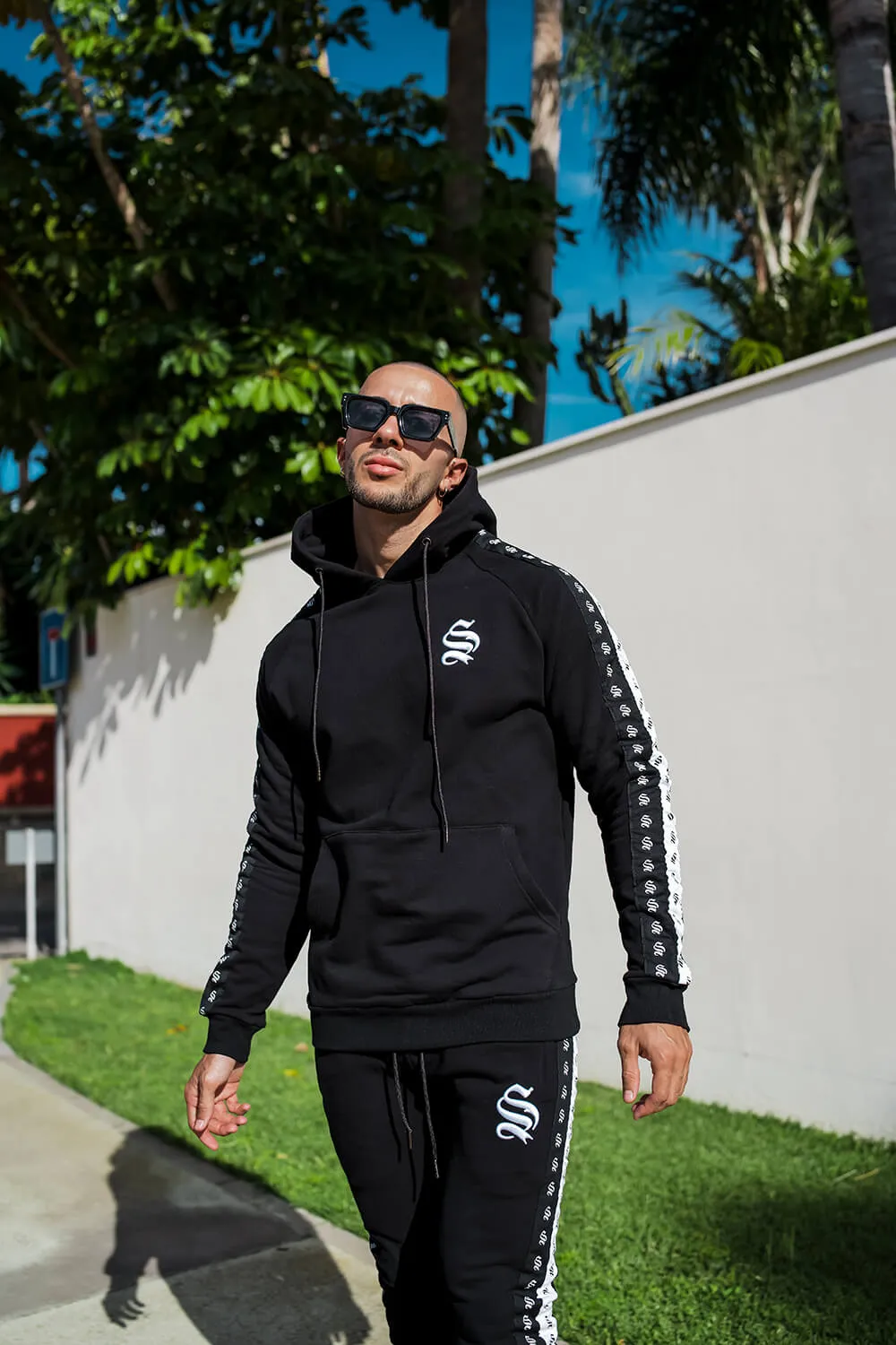 Double Tape Hoodie - Black