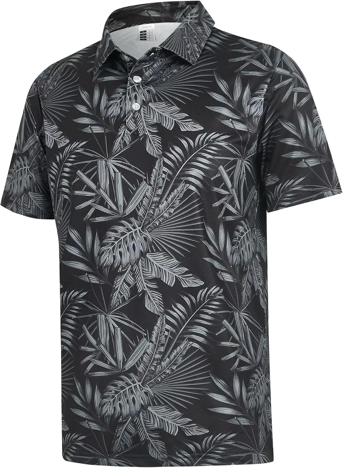 ELETOP Men's Golf Polo Shirts Short Sleeve Moisture Wicking Hawaiian Tropical Polos Performance Golf Shirts for Men Dry Fit
