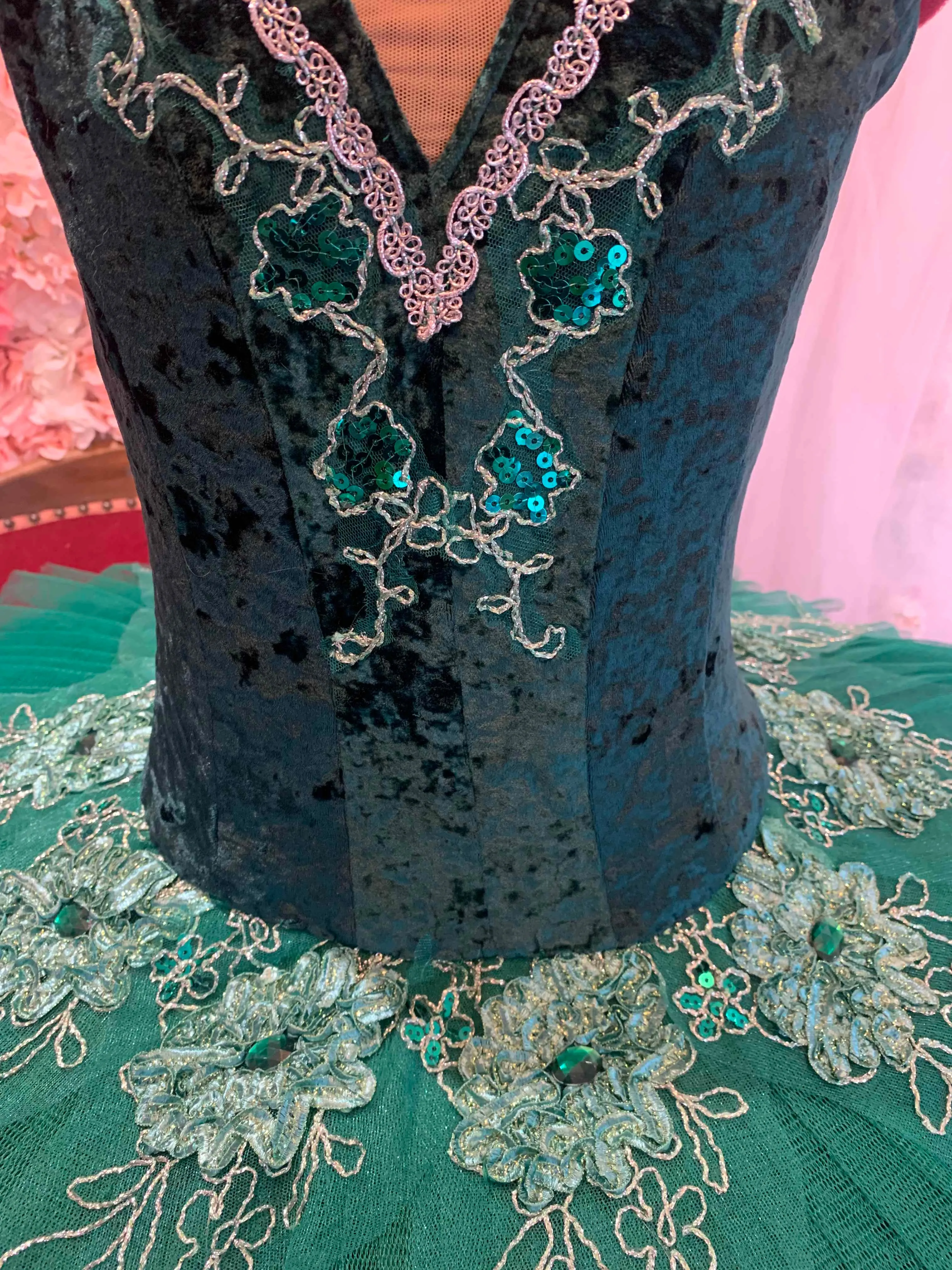 Emerald Green pancake tutu 12-14yrs - Hire only