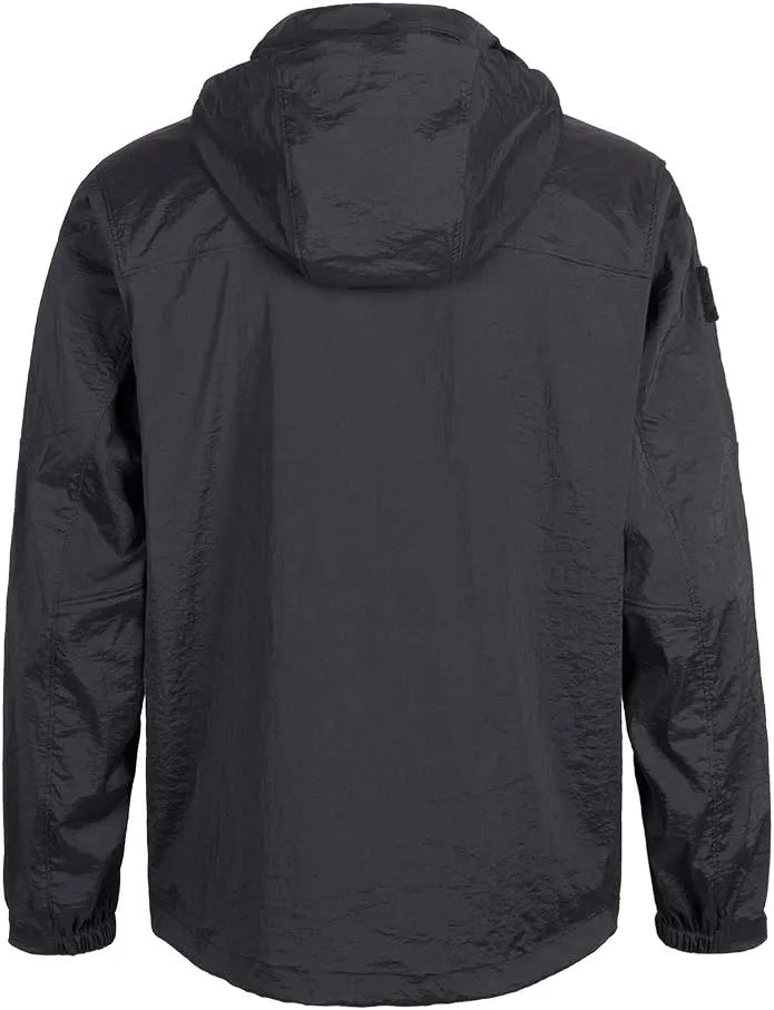 EXCELLENT ELITE SPANKER Men's Lightweight Zip Waterproof Windbreaker Jacket Active Hooded Packable Jacket Trench Coats