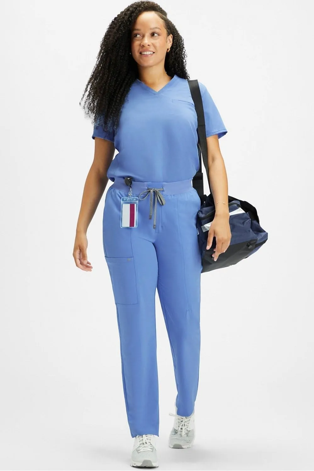 Fabletics Women's Performance Scrub Pant - MotionTech, 4-Way Stretch, Pocket-Packed, Wrinkle-Resist, Semi-Slim Fit