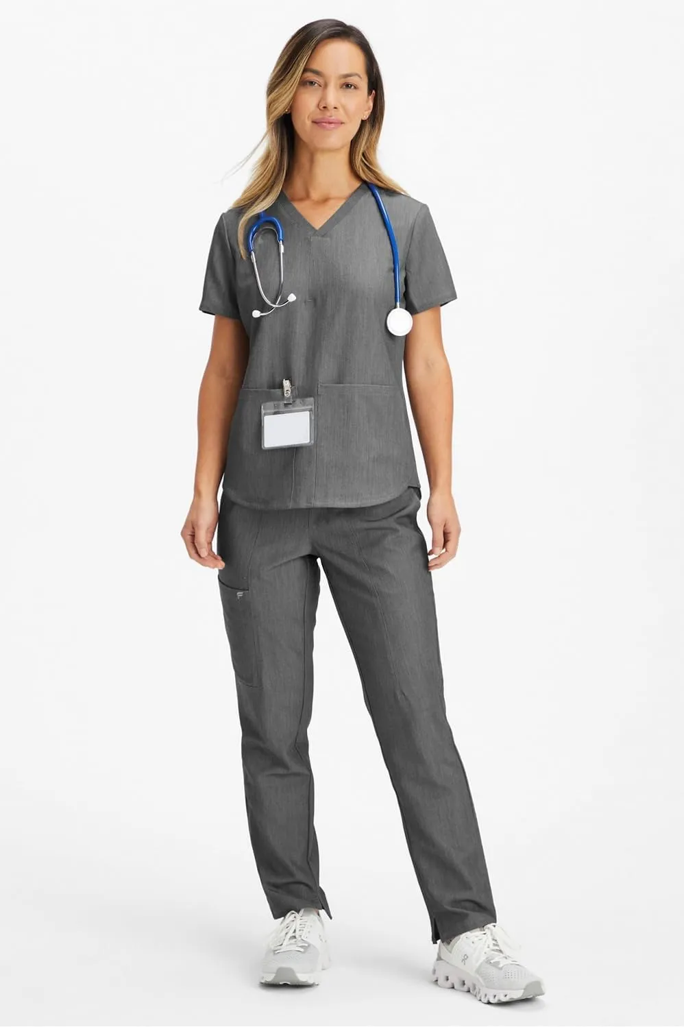 Fabletics Women's Performance Scrub Pant - MotionTech, 4-Way Stretch, Pocket-Packed, Wrinkle-Resist, Semi-Slim Fit