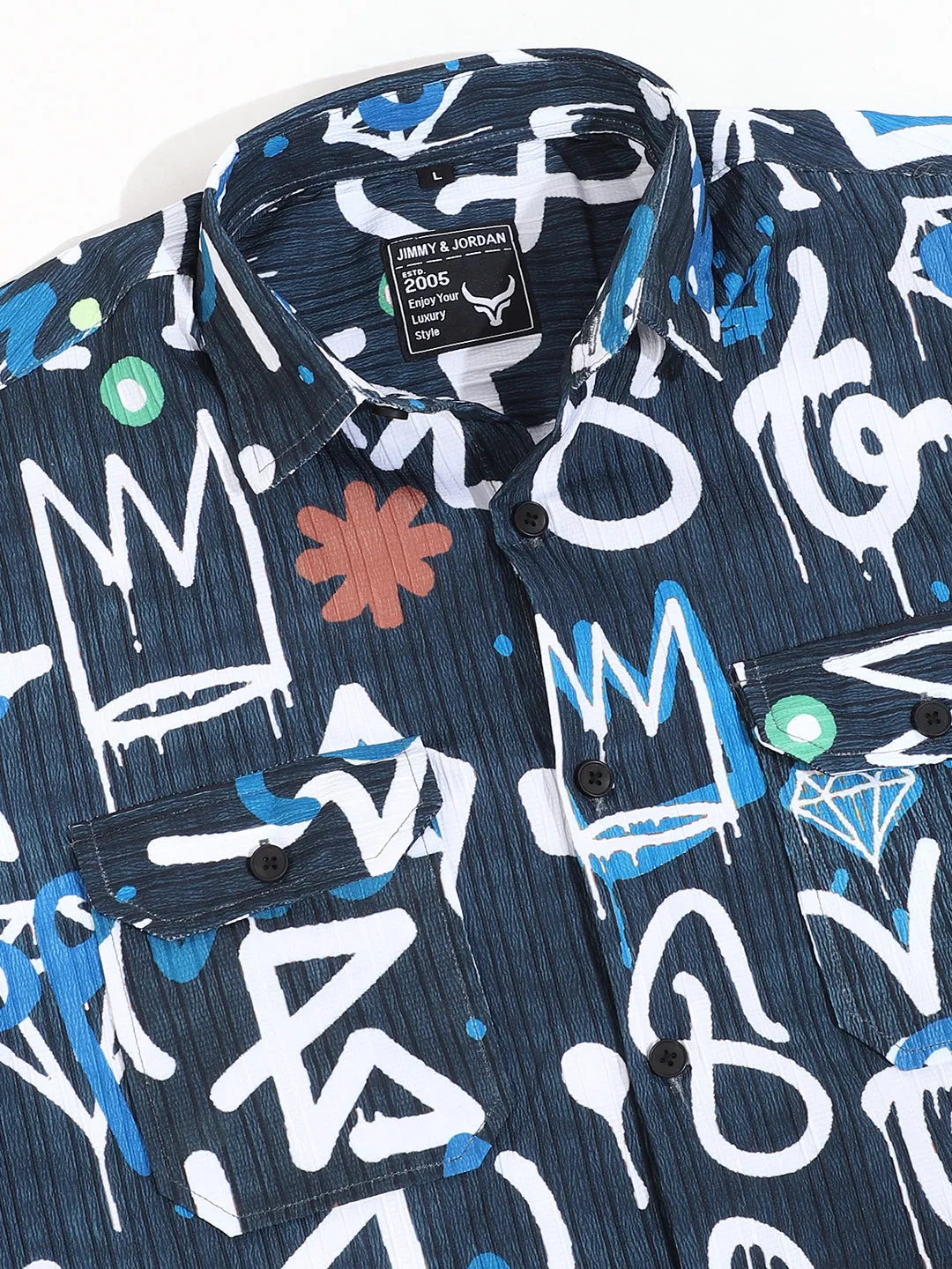 Feather Shape Teal Shirt