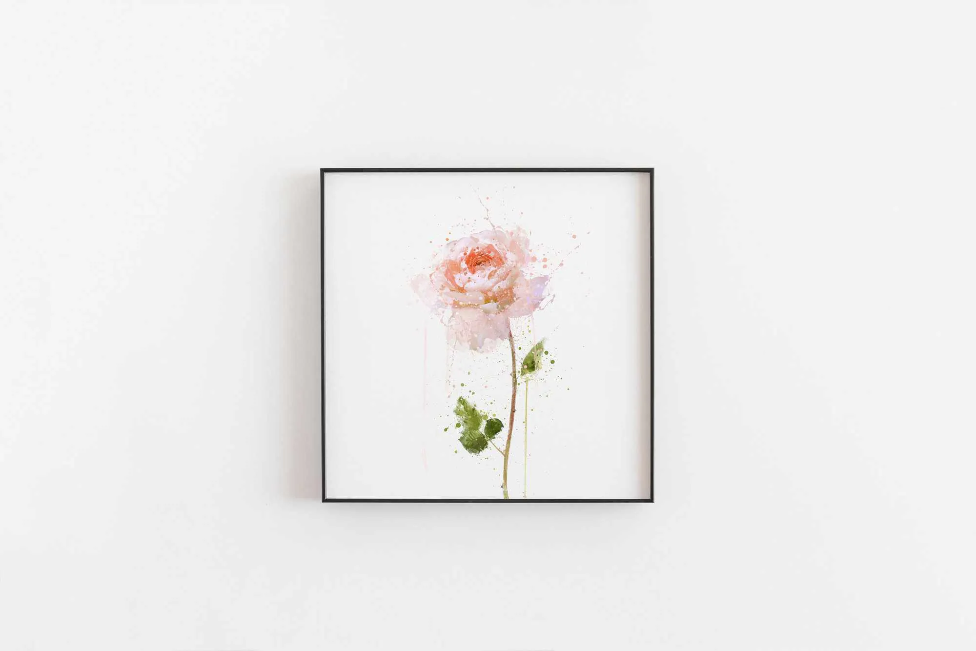 Flower Wall Art Print 'English Rose'