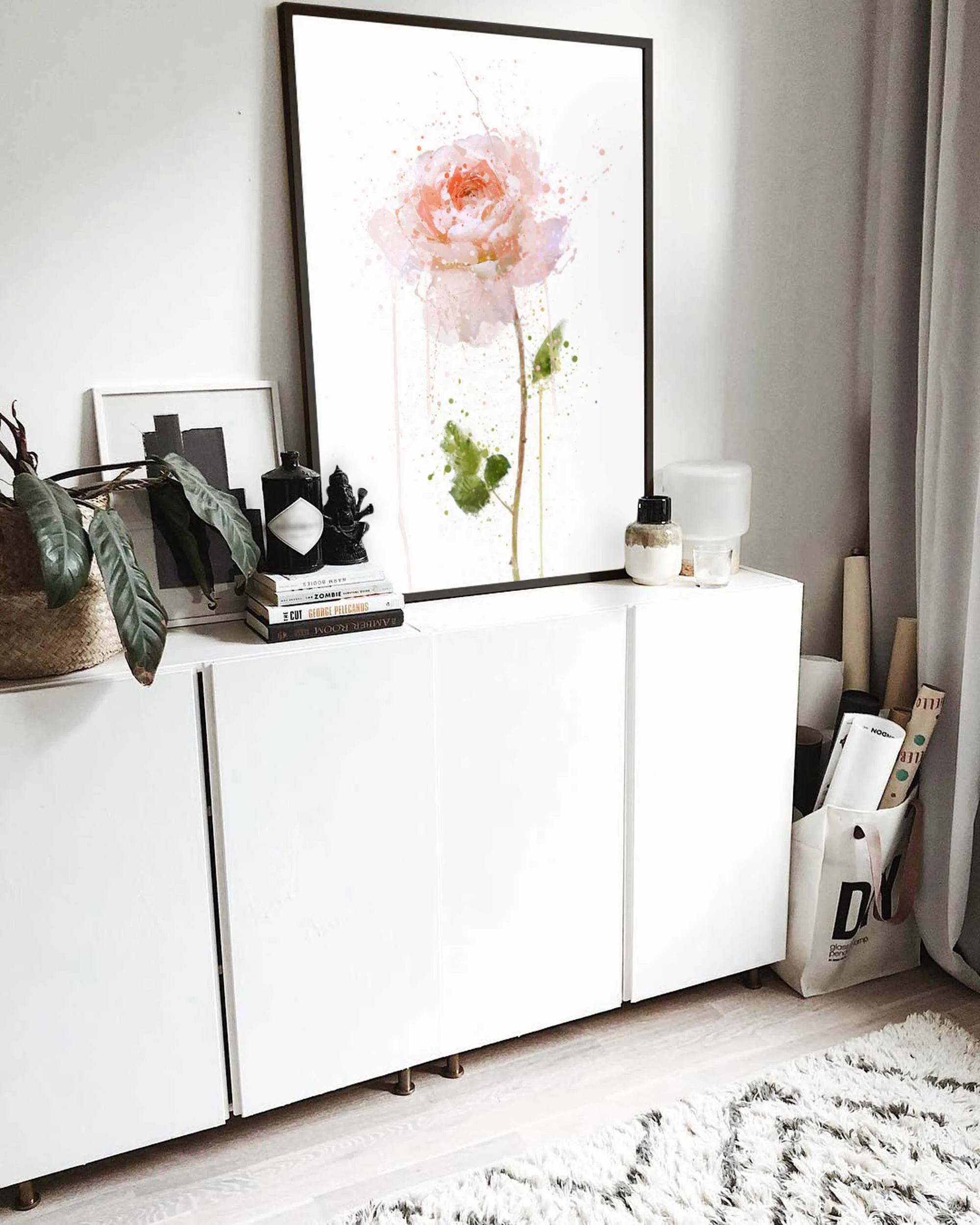 Flower Wall Art Print 'English Rose'