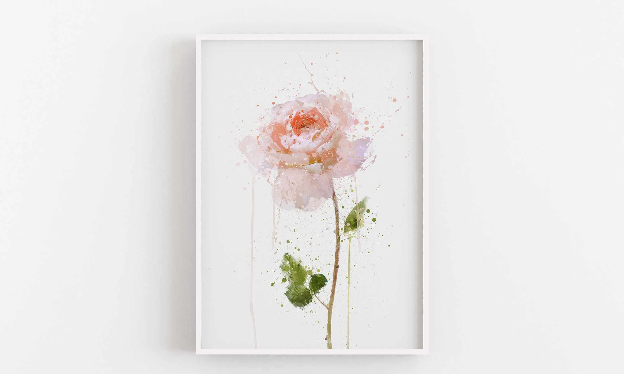Flower Wall Art Print 'English Rose'