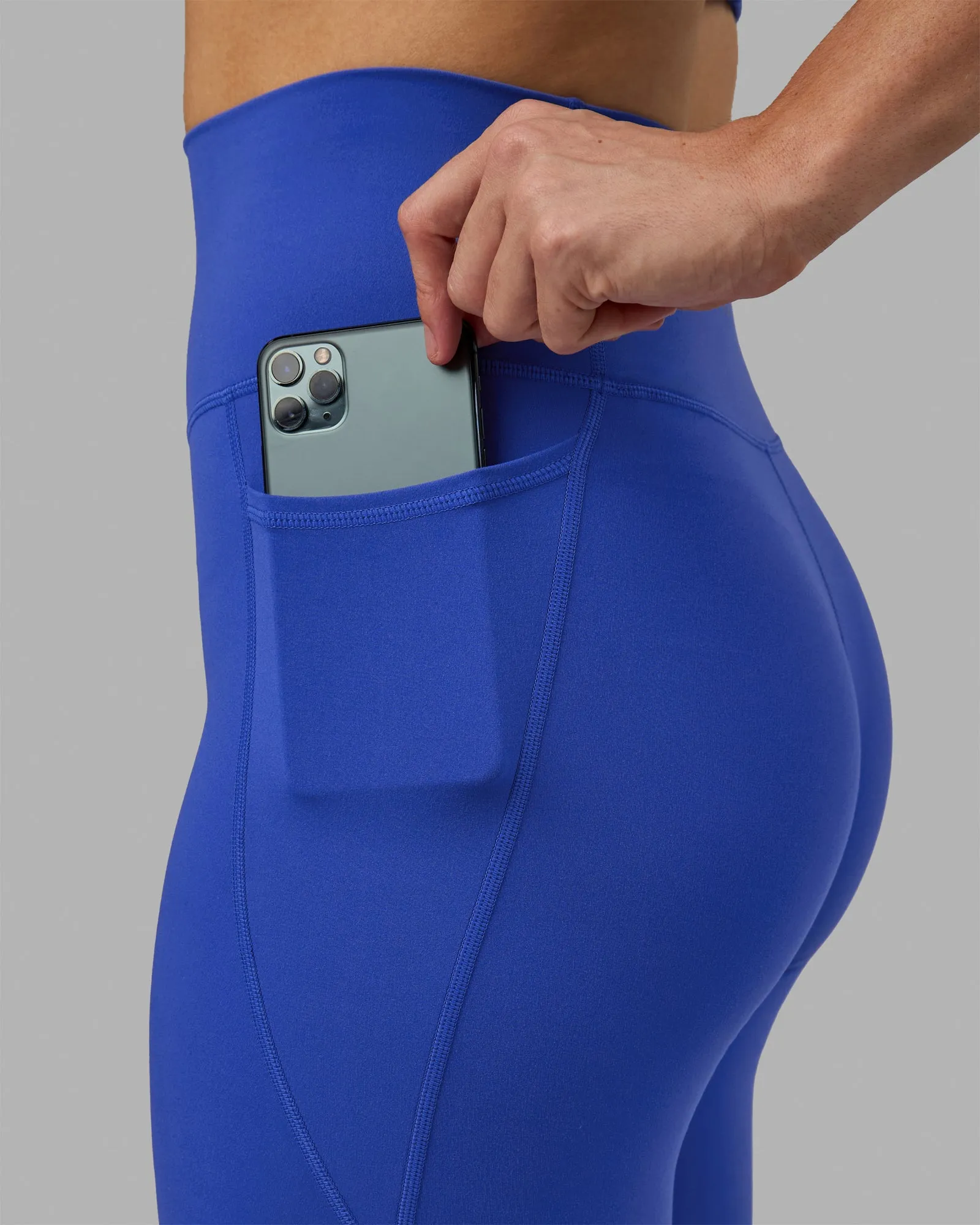 Fusion 3/4 Length Leggings - Power Cobalt