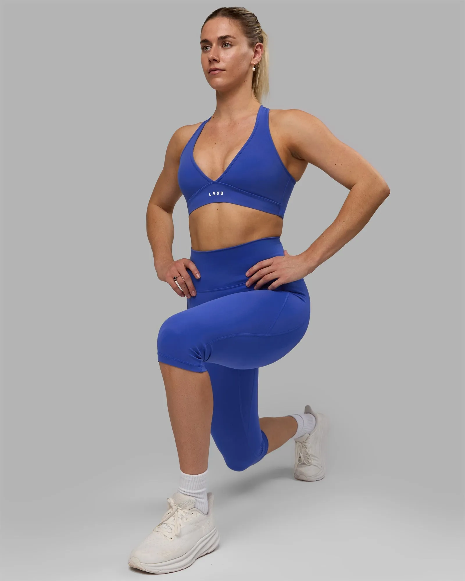 Fusion 3/4 Length Leggings - Power Cobalt